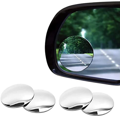 4 pezzi Specchietti retrovisori convessi HD da per auto, Specchietti per Punto Cieco impermeabili, ruotabili a 360 °, specchietti retrovisori convessi per auto universali, specchietti convessi