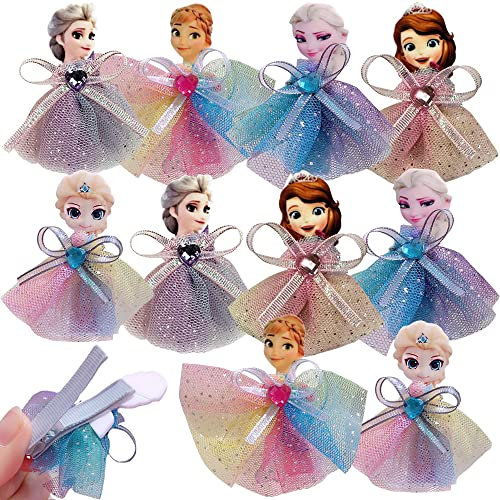 YGCHEN Principessa Fermagli per Capelli Glitter Mollette per Capelli Bambina Forcine per Capelli Accessori per Capelli Coccodrillo Bambina Regalo Compleanno (10 Pezzi)