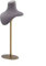 Schmuckständer Samt-Halskettenständer, Schmuck-Halsketten-Display, goldfarbener Metallhals-Aufhänger, schwarzer Samt-Schmuckbüste, Schaufensterpuppenständer for Einzelhandelsausstellung schmuckaufbewa