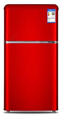 DieffematicBX Mini Frigo Couleur Petit Réfrigérateur, Petite Maison Rouge Bureau Réfrigérateur, Réfrigérateur Deux Portes (Color : Red)