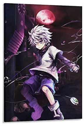 HIHIOI Anime Hunters X Hunters Killua Zoldyck Leinwand-Kunst-Poster und Wandkunst-Bild, moderner Familien-Schlafzimmer-Deko-Poster, 40 x 60 cm