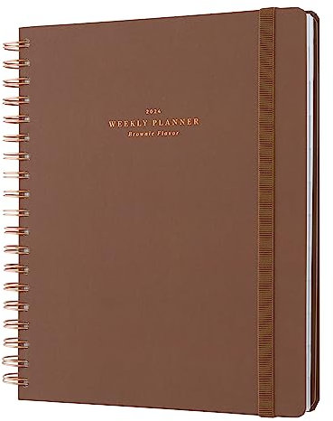 Kokonote Planer 2023 2024 - Big Size Kalender 2024 Buchkalender Brownie Flavor Studienplaner 2023/2024 - Terminplaner 2023/2024 - Terminkalender 2023/2024 - Kalender 2023 2024 Ringbuch