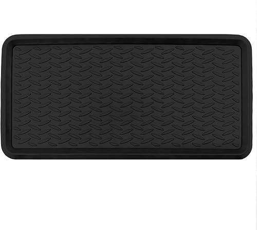 Trendi® Premium Rubber Boot Tray - Large 80cm x 40cm x 20cm - Durable and Versatile Boot Mat for Indoor and Outdoor Use - Non-Slip, Easy to Clean - Mudroom, Entryway, Garage Organizer (Design 1)