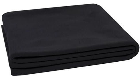 ZOLLNER Kuscheldecke in 130x170 cm - kuschelige und langlebige Fleecedecke - waschbar bis 95°C - hochwertiges Einfassband - antistatisch - Polyester - in schwarz - Oeko Tex® Zertifiziert