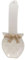 Poggiamestolo in ceramica elegante bianco e tortora decorato coll. fiocco 22008FT