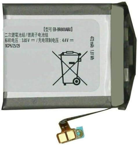 Bestome Ersatz Akku Kompatibel mit Galaxy Watch 46mm SM-R800 SM-R805 Gear S4 R800N R805U EB-BR800ABU GH43-04855A Series 3.85V,472mAh