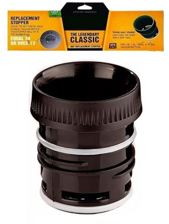 YAYA Market Tapón cebador Compatible con Termo Stanley Classic de Boca Ancha. Repuesto Negro, Ideal para cebar Mate con precisión. Aislado al vacío y de Alta Durabilidad.