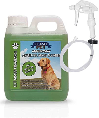 Artificial Grass Cleaner Dog Pet Friendly Disinfectant Deodoriser Concentrate Ammonaway Cut Grass Fragrance (1L with Spray)