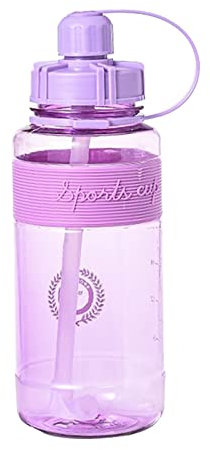 zxcvbnn Gifts for Women Water Bottles Clear Dumbbell Water Bottles Gym Bottles With StrawDrink Bottle With Straw Adult Sports Football Hygienic Top Water Bottle Plastic Water Bottles Clear