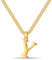 Jokmeo Goldkette mit Buchstaben Y,14K Gold Vergoldet Initial Halskette,Edelstahl Kette mit Y,Gold kettenanhänger kette für Damen Mädchen