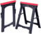 EAZILIFE Folding Sawhorse Twin Pack Trestle Work Bench Set - Axel Stand 300 kg Load DIY Workshop Tradesmen Work Station