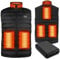 PiPiMAMA Heated Gilet for Men Women with Power Bank Heated Vest Jacket Body Warmer with 6 Heating Zones, 3 Heating Levels for Skiing Camping L