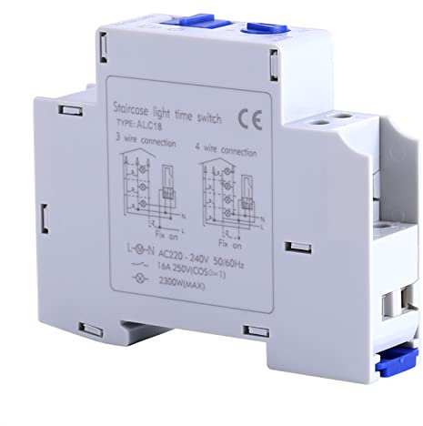 Temporizzatore, AC 220-240V Relè Elettronico Meccanico Temporizzatore Interruttore Temporizzato per Corridoio per Scale Domestiche