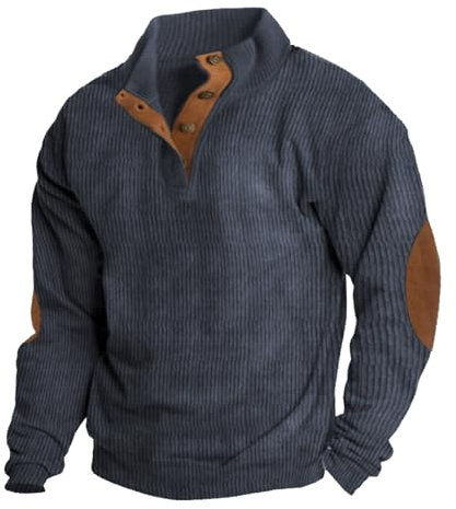 Generisch Basics Sweatshirt Herren Fleece Weich Sweatjacke Langarm Oversize Kapuzenpullover Sport mit Taschen Basic Bequem Loungewear Schultern Lose Outdoor Oberteile Tops