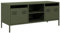 vidaXL Meuble TV Vert Olive 101,5x39x43,5 cm Acier laminé à Froid, Support TV, Buffet TV, Armoire HiFi, Banc TV, Armoire en métal, Meuble multimédia