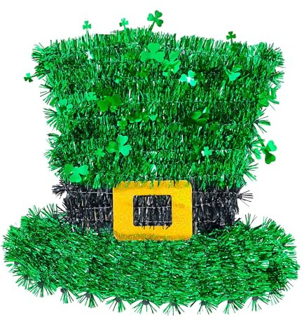 W WIDMANN MILANO Party Fashion - St. Patrick's Day Hut Deko | Dekoration 29 x 35 cm aus Klingenfäden für Irland Partys und St. Patrick's Day