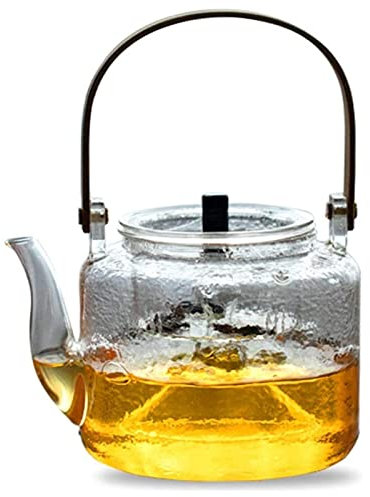 Théière japonaise en verre avec réchaud électrique pour le chauffage à feu ouvert, fonction de séparation de l'eau, réservoir intérieur, 13 x 11 cm