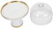 ELAYARD 1set Piatto Per Dessert Nordic Con Coperchio Piatto Per Torte Ceramica Con Base Alta Per Feste e Merende Design Elegante e Pratico
