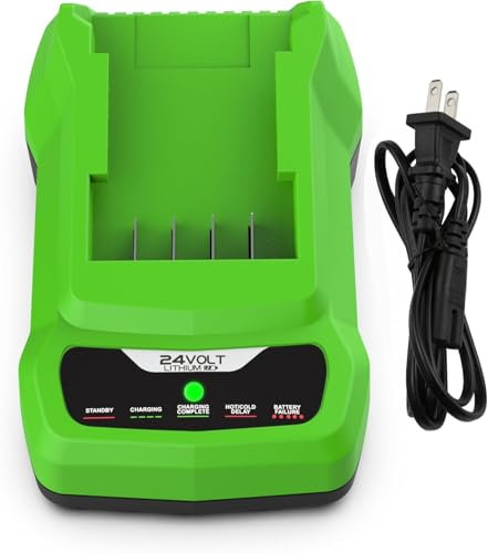 XNJTG 24V Chargeur pour Greenworks Chargeur G24C G24X2UC2 Compatible avec Greenworks 24V Batterie G24B2 & G24B4