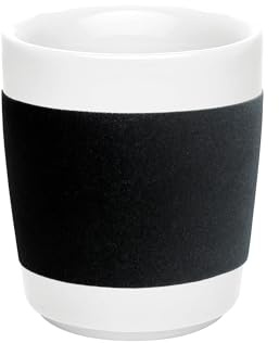 KAHLA 394601A24115C touch! Obertasse 0,28 l ohne Henkel pure black | Macchiatobecher mit Samt Banderole