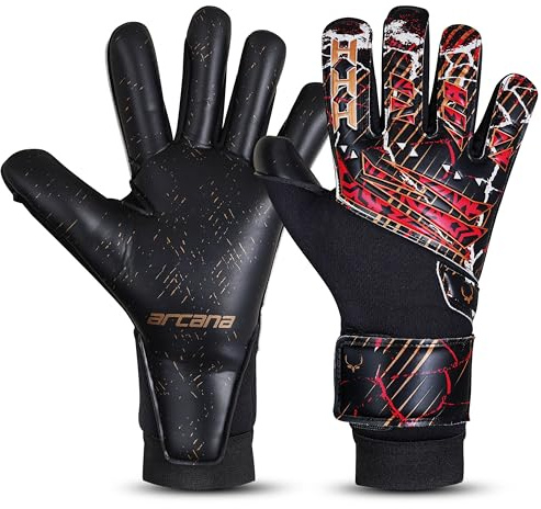 HHH Guantes de Portero de fútbol niños, jóvenes, Adultos y Hombres Guantes de Portero Profesionales de látex de 4 mm con absorción de Impactos y Palmas de Gran Agarre con Corte Gecko