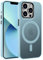 ORDA Magnetisch Hülle für iPhone 13 Pro Max Kompatibel mit MagSafe,Handyhülle für iPhone 13 Pro Max Case Durchscheinende Matt Rückseite Stoßfest Schutzhülle hellblau