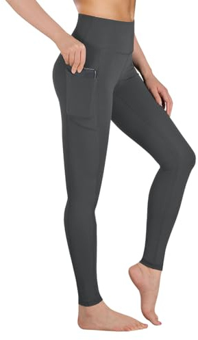 Occffy Sport Leggings Damen High Waist Sporthose mit Taschen Blickdicht Gym Leggins Damen Sports Yogahose Fitnesshose P107