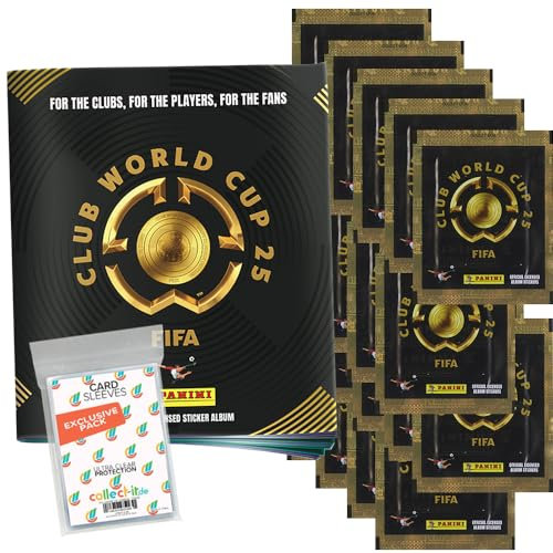 Lot de 20 autocollants à collectionner FIFA Club World Cup 2025 1 album + 20 sachets + pochettes exclusives de collection