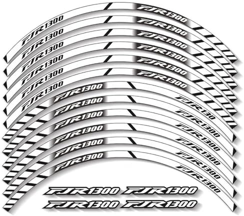 XWDPDNHHD Motorrad Reflektierende Radnabe Aufkleber Moto Reifen Für FJR1300 Fjr 1300 Rim Decals Streifen Band Felgenaufkleber-Set(Farbe 5)