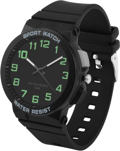 DTKID Analoge Kinderuhr Jungen Mädchen, Armbanduhr Kinder mit Licht, gut lesbares Zifferblatt, 50M Wasserdicht, Uhr Kinder ab 5-18 Jahren