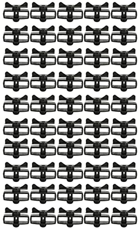 ANKROYU Tendeur de Fil de Clôture Électrique Tendeur de Fil en Alliage Durable Portable pour la Sécurité Extérieure Clôture Électronique Matériau ABS 7x5x3cm 50 Pièces (Noir)
