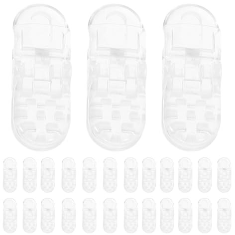 50 Stück Schnullerclips aus Kunststoff für Babys und Kleinkinder | Ersatzenden für Schnullerhalter, Universelle Befestigung, Leicht und Robust, für Outdoor Aktivitäten und Selbstgemacht