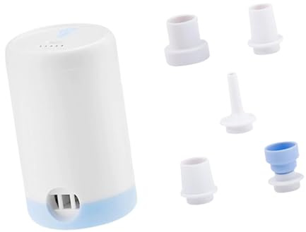 MotiveTech Pompe à Air électrique Multifonctionnelle, Pratique et Compacte pour Une Utilisation Domestique, avec Sacs sous Vide et Cinq Embouts pour Bouées et Co