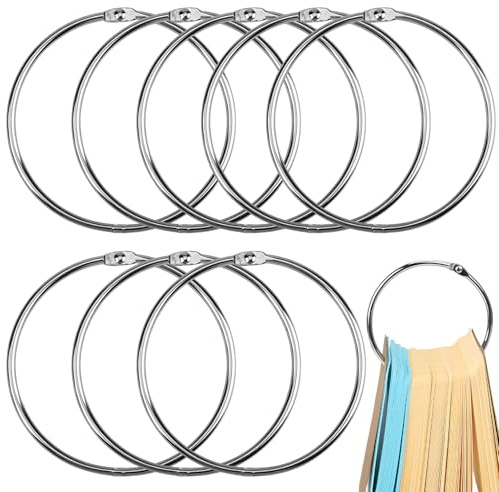 8 Ganci per Tende da Doccia Anelli per Tende 102 mm per Appendere | Ganci per Portachiavi 102mm Adatto per Appendere Tende da Camera da Letto Ganci per Doccia Chiavi Sgancio Rapido Documenti
