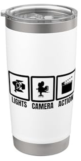 Regista cinematografico Bicchiere termico in acciaio inox doppia parete