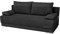 mb-moebel Couch mit Schlaffunktion und Bettkasten Schlafsofa 200cm Breit Gästebett Kindersofa Wohnzimmercouch Bettsofa 3 Sitzer Sofa Ausziehbar Sitzbank 196x92x85 cm Nisa (Schwarz)