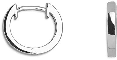 Xenox Damen-Creolen MODERN CLASSIC aus 925er Sterlingsilber (silberfarben)