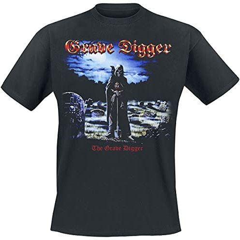 Grave Digger The Männer T-Shirt schwarz M 100% Baumwolle Band-Merch, Bands