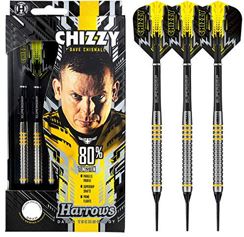 Harrows Soft Darts Dave Chisnall Chizzy 80% Tungsten Softtip Dart Softdart (18 Gr)