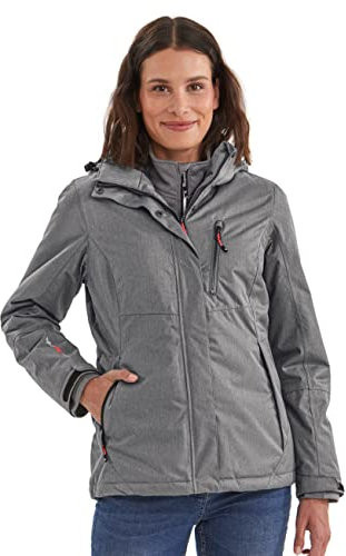Killtec Damen Funktionsjacke Mit Abzippbarer Kapuze Nira, anthrazit, 38, 32262-000