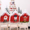 Moonvvin Stuhlhussen für Weihnachten, Weihnachtsmann, Elch, Esstisch, rote Mütze, Weihnachtsdekoration für Weihnachten, Bankett, Küche, Esszimmer, 6 Stück
