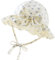 XIAOHAWANG Sommerhut Baby Mädchen UV Schutz Sonnenhut Mütze Baby Sommer Mützen Baumwolle Mit Schleife und Bindebändern (Beige Blume, M)