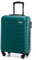WITTCHEN Reisekoffer Handgepäck Kabinengepäck Rollkoffer Kabinenkoffer Kleiner Koffer Trolley Hartschale aus ABS mit 4 Spinner-Rollen Zahlenschloss Teleskopgriff Groove Line Größe S grün
