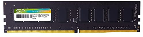 Silicon Power SP008GBLFU320X02 Arbeitsspeicher DDR4 8GB 3200MHz PC4-25600 CL22 1,2V 288-Pin UDIMM Desktop PC Computer RAM Arbeitsspeicher