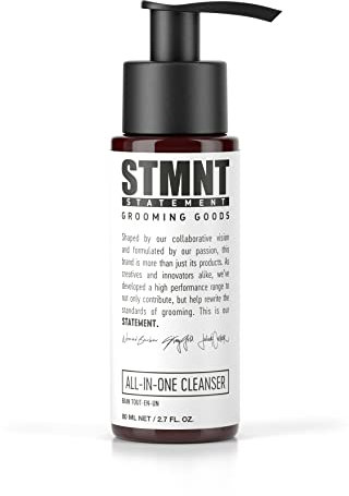 STMNT Grooming Goods All-In-One Cleanser | Mit Aktivkohle & Menthol | Frei von Sulfaten (SLS**) und Silikonölen | Tägliche Reinigung für den ganzen Körper 80ml