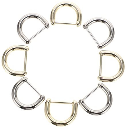 COLLBATH 10stücke D-förmige Ringe Für Taschen Vielseitige Metallringe Als Schlüsselhalter Und Zubehör Für DIY-Bags Glänzendem Gold Und Silber Rostfrei Und Installieren