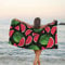 JCAKES Strandtuch Wassermelone Mikrofaser Badetücher Schnell Trocknende Handtücher Decke Super Saugfähig Weich 160x80 Für Schwimmen, Sport, Reisen