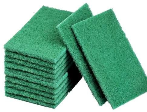 Amaoma Scheuerschwamm Nylon Carborundum Scheuertuch Kratzfrei Putztuch Durable Heavy Duty Scour Pad Allzweck Scrub Schwamm Scheuerschwamm Scratch Topf Scrubber Pads Reinigungsschwamm 10 Stück