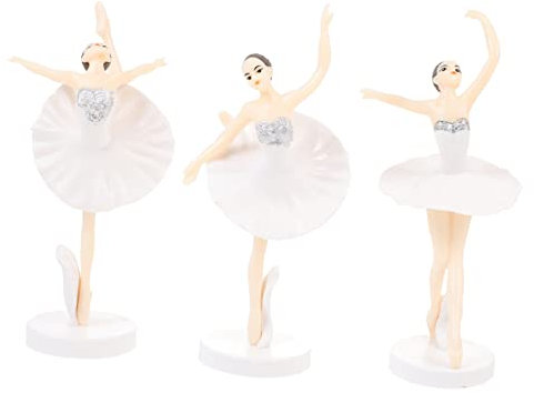 VINTORKY Ballerina-Statue Aus Kunststoff Tanzdekorationen Ballett- Elegantes Tänzerfiguren-Set Für Das Wohnzimmer