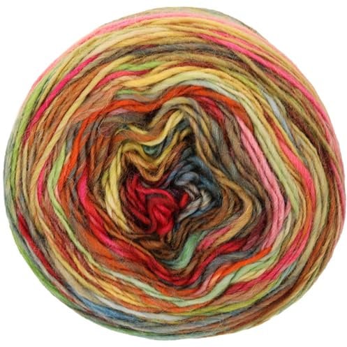 LANA GROSSA Colorissimo | Farbenfrohes Merino-Dochtgarn | Handstrickgarn aus 100% Schurwolle (Merino extrafein) | 100g Wolle zum Stricken & Häkeln | 300m Garn 206 FB 206